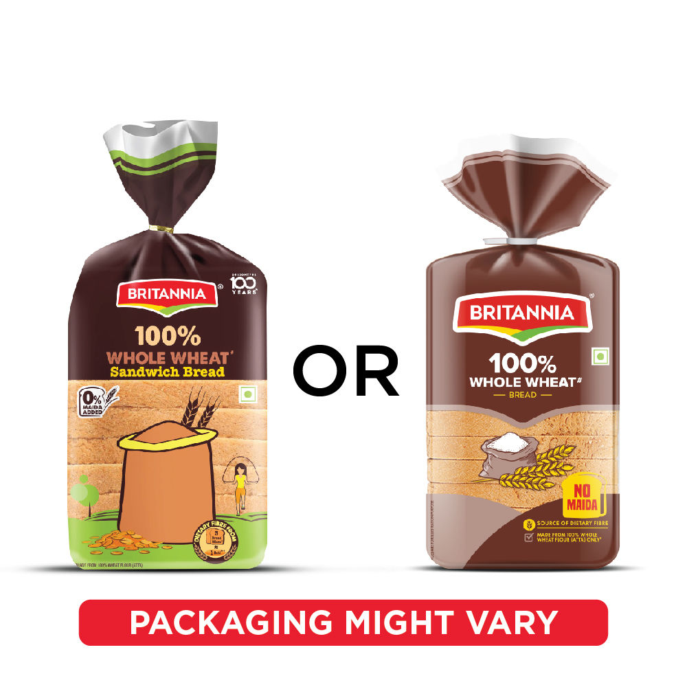 Britannia 100% Whole Wheat Bread (No Maida)