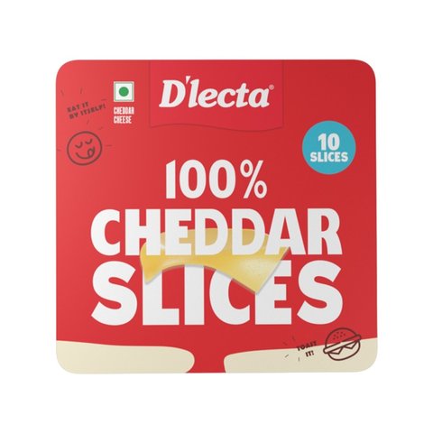 D'lecta 100% Cheddar Cheese Slices