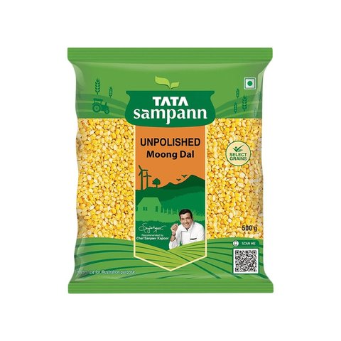 Tata Sampann Unpolished Yellow Moong Dal (Dhuli) Split
